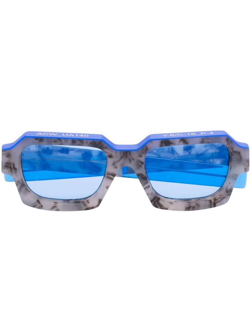 X Retrosuperfuture Blue Caro Square Sunglasses