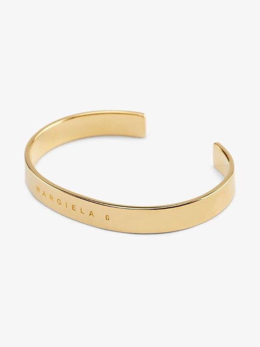 Gold Tone Logo Cuff Bracelet