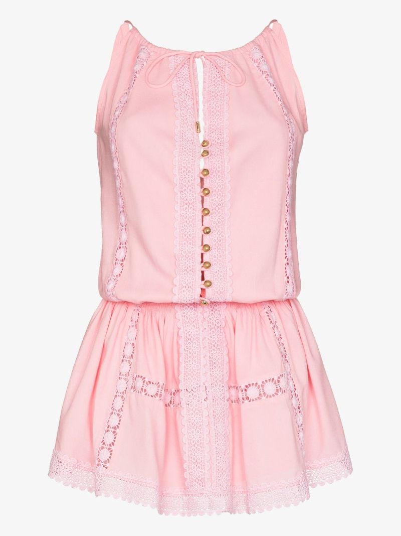 Chelsea Guipure Lace Trim Mini Dress
