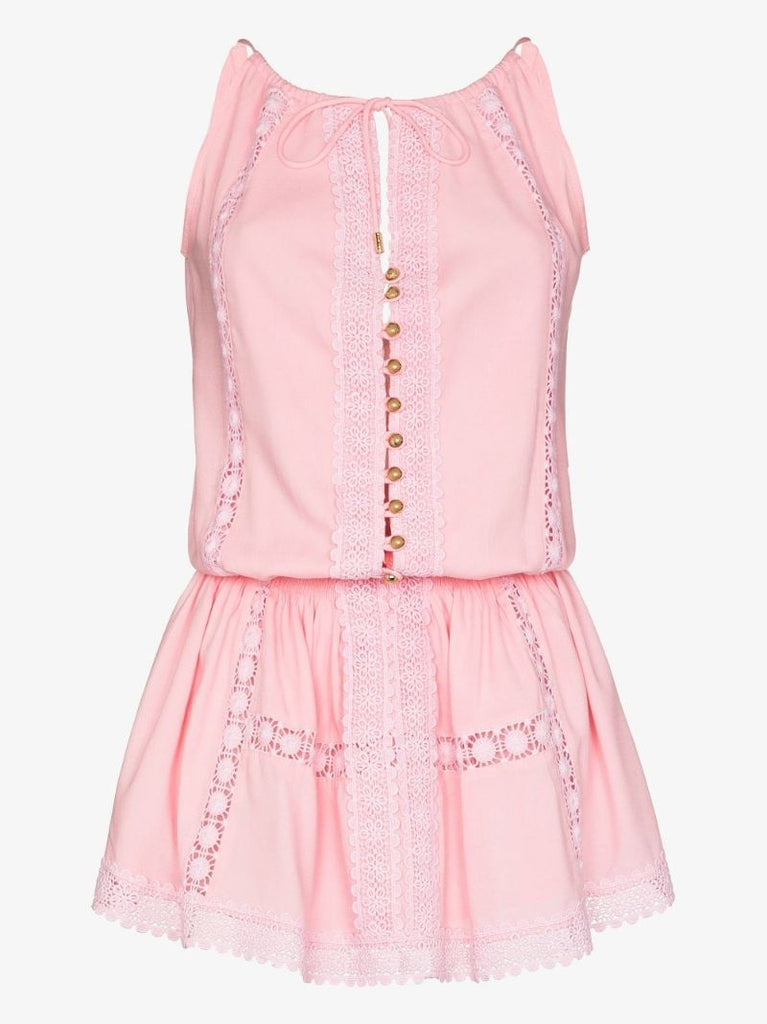 Chelsea Guipure Lace Trim Mini Dress