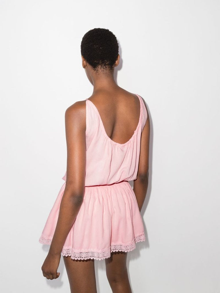 Chelsea Guipure Lace Trim Mini Dress