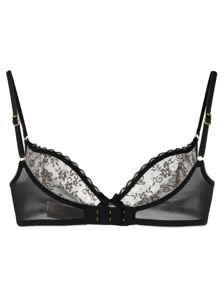 Black Malorey High Apex Lace Underwired Bra