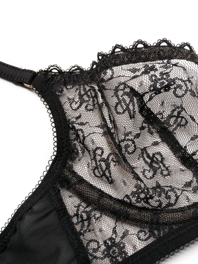 Black Malorey High Apex Lace Underwired Bra