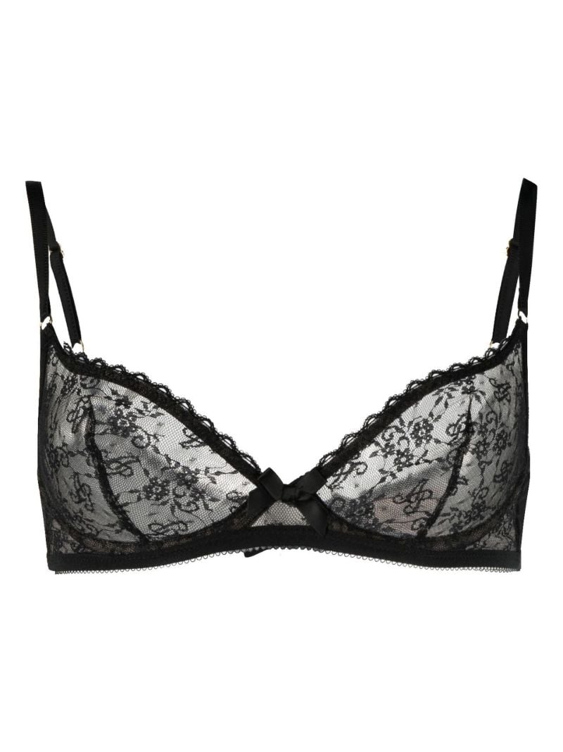 Black Malorey High Apex Lace Underwired Bra