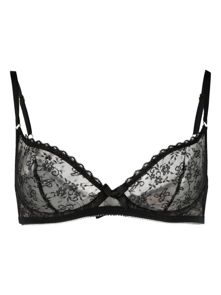 Black Malorey High Apex Lace Underwired Bra