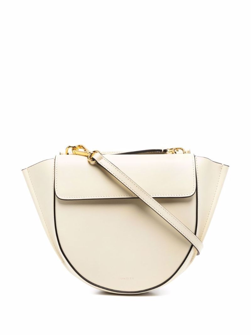 Yellow Hortensia Mini Leather Tote Bag