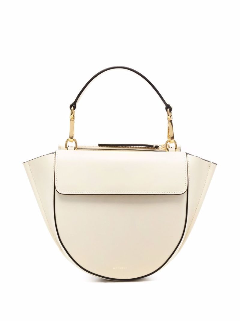 Yellow Hortensia Mini Leather Tote Bag