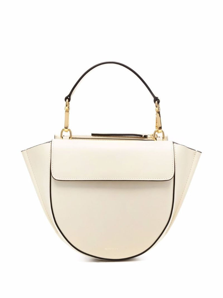 Yellow Hortensia Mini Leather Tote Bag