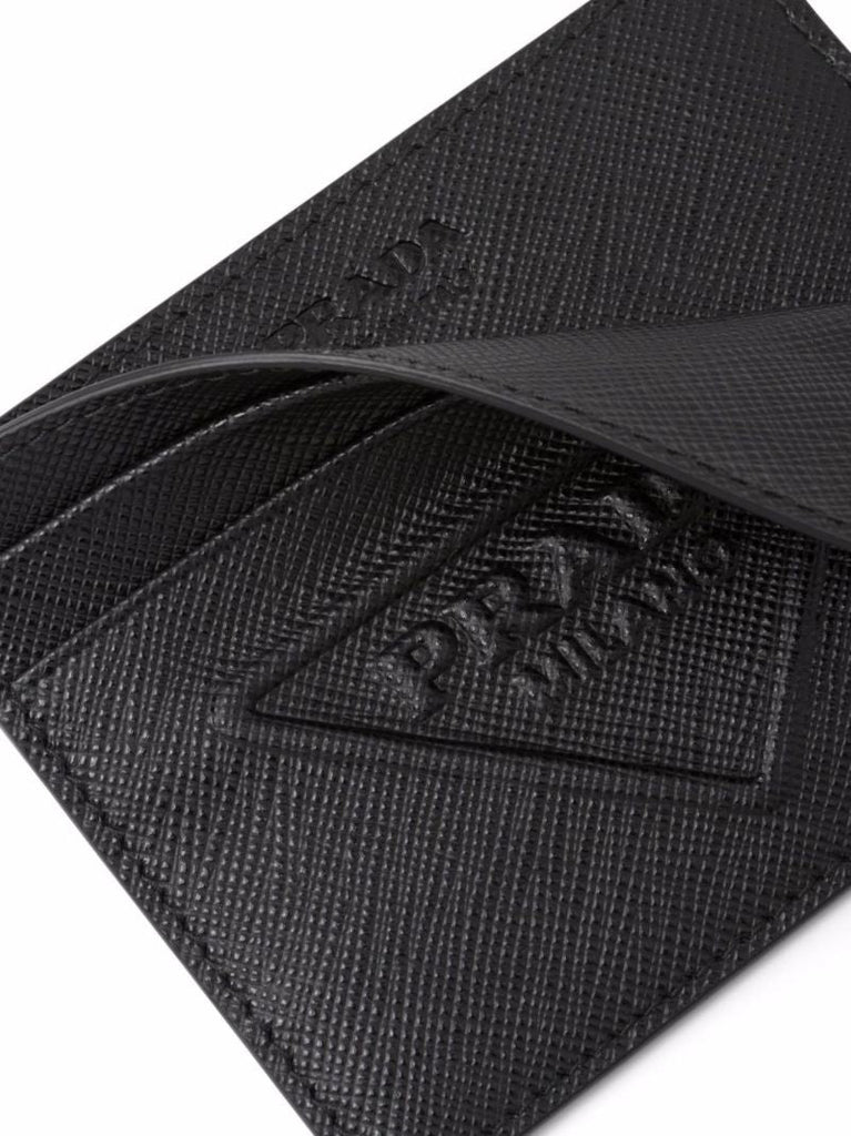 Black Saffiano Leather Card Holder