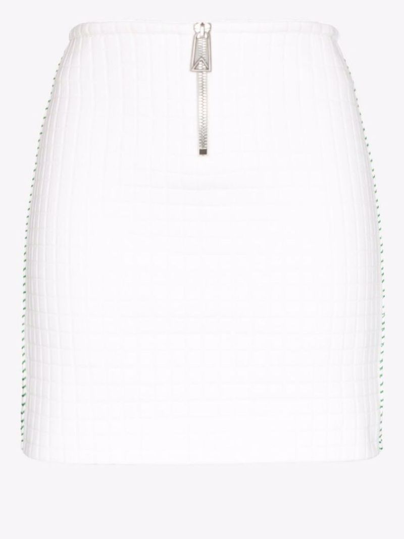 High Waist MatelassÃ_x0083_Â© Mini Skirt