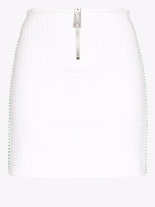 High Waist MatelassÃ_x0083_Â© Mini Skirt