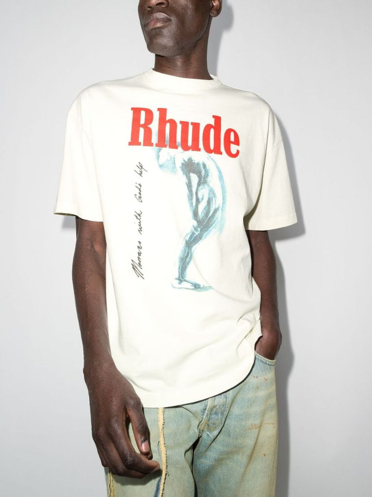 God Help Me Print Cotton T-shirt