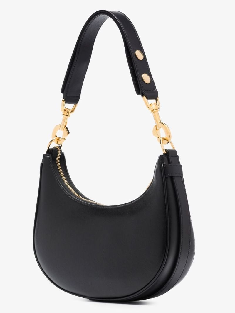 Black Ava Leather Shoulder Bag