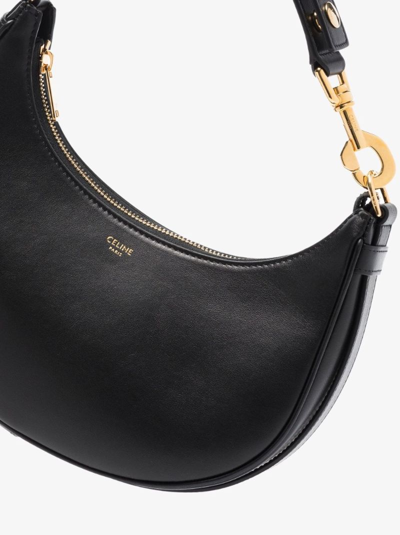 Black Ava Leather Shoulder Bag