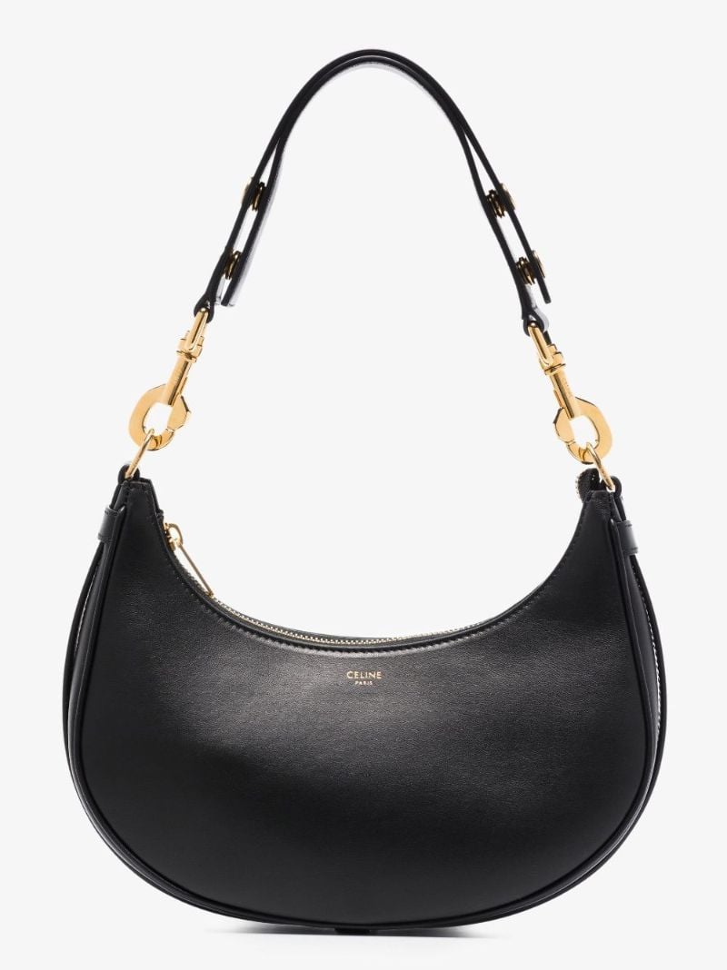 Black Ava Leather Shoulder Bag