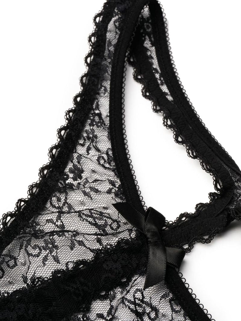 Black Malorey Lace Thong