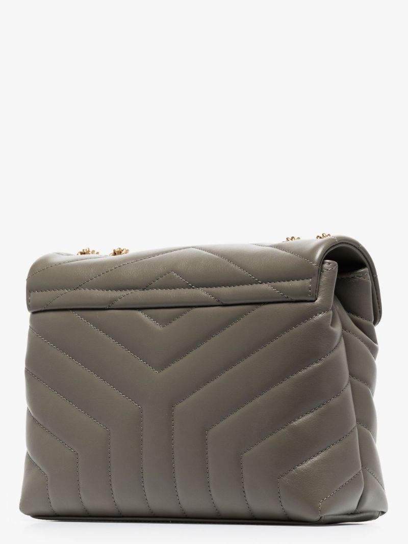 Grey Loulou Small Leather Shoulder Bag