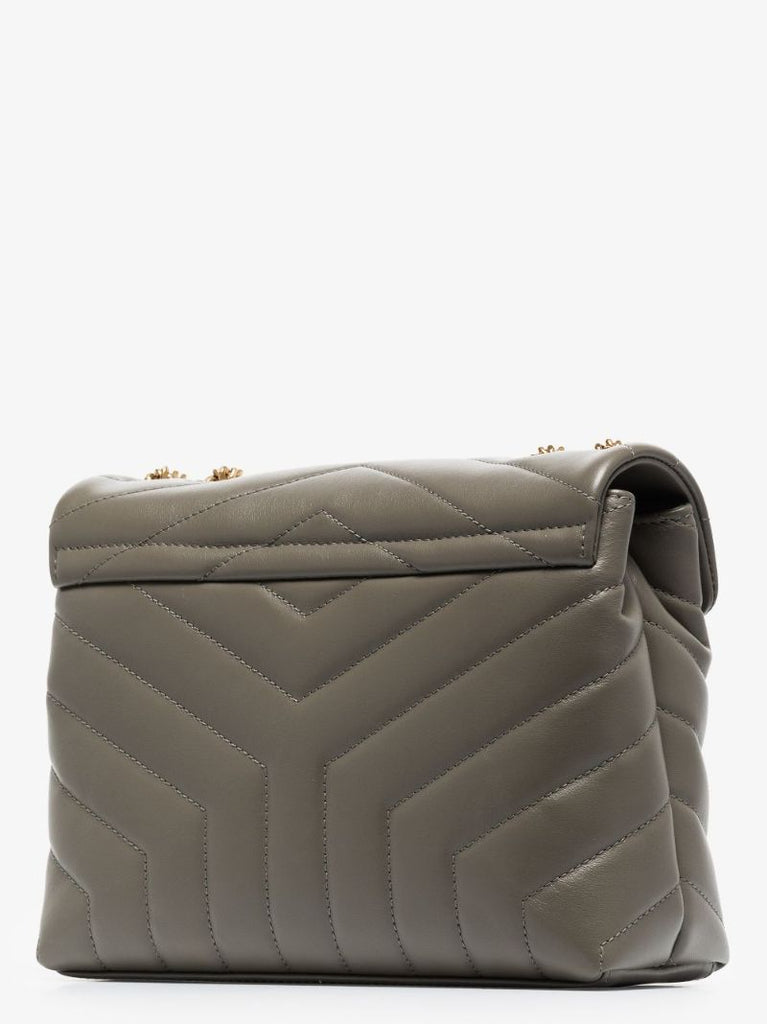 Grey Loulou Small Leather Shoulder Bag
