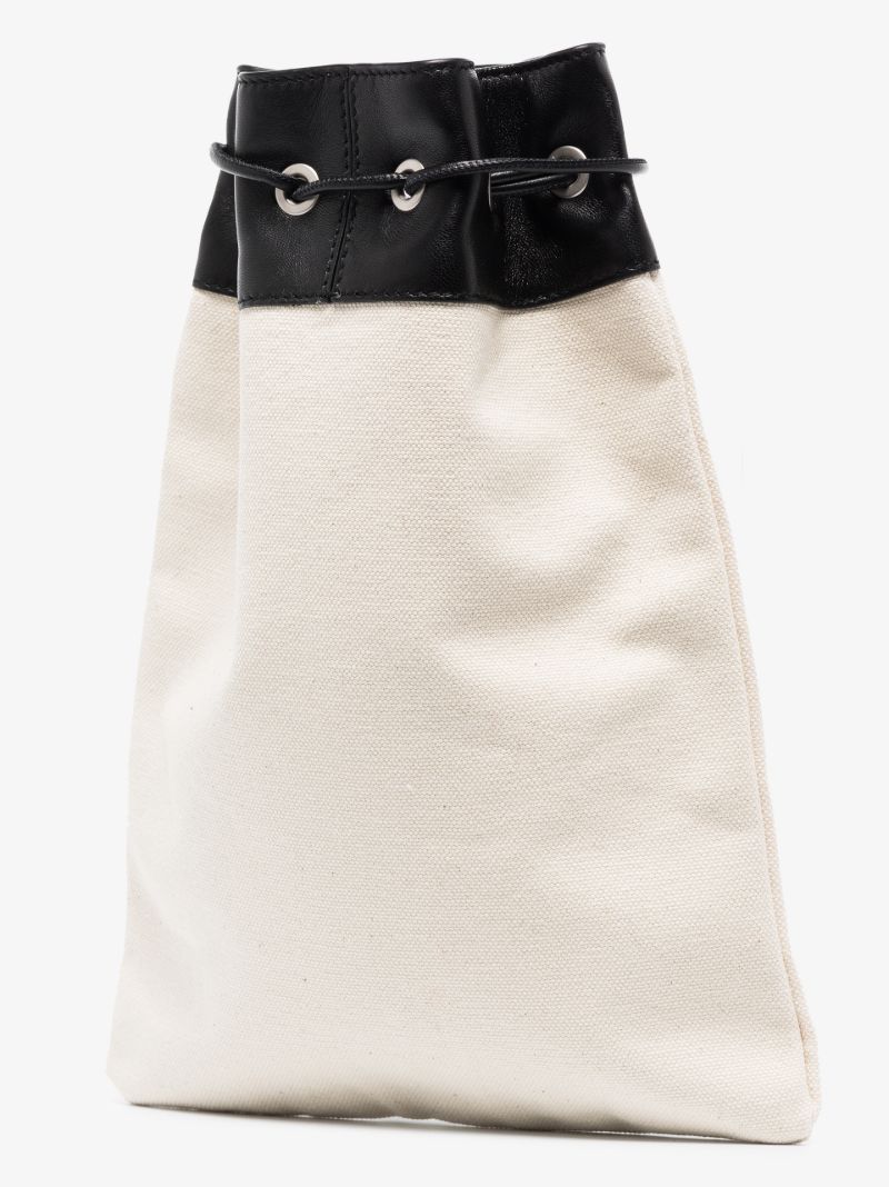 Neutral Canvas Drawstring Backpack