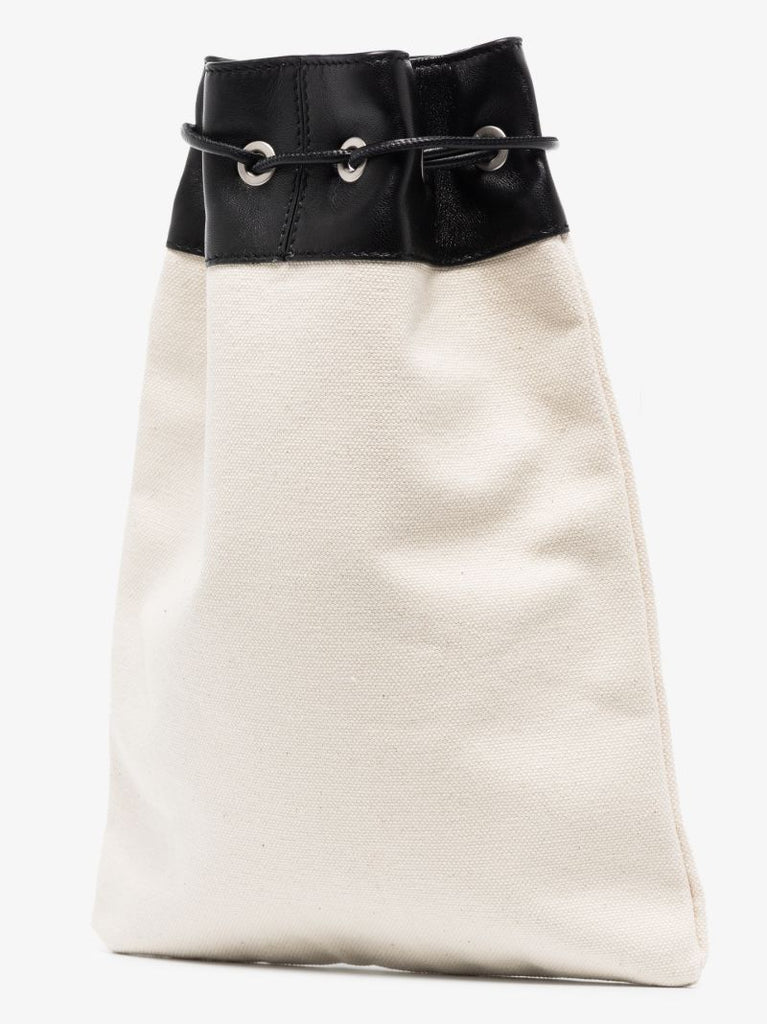 Neutral Canvas Drawstring Backpack