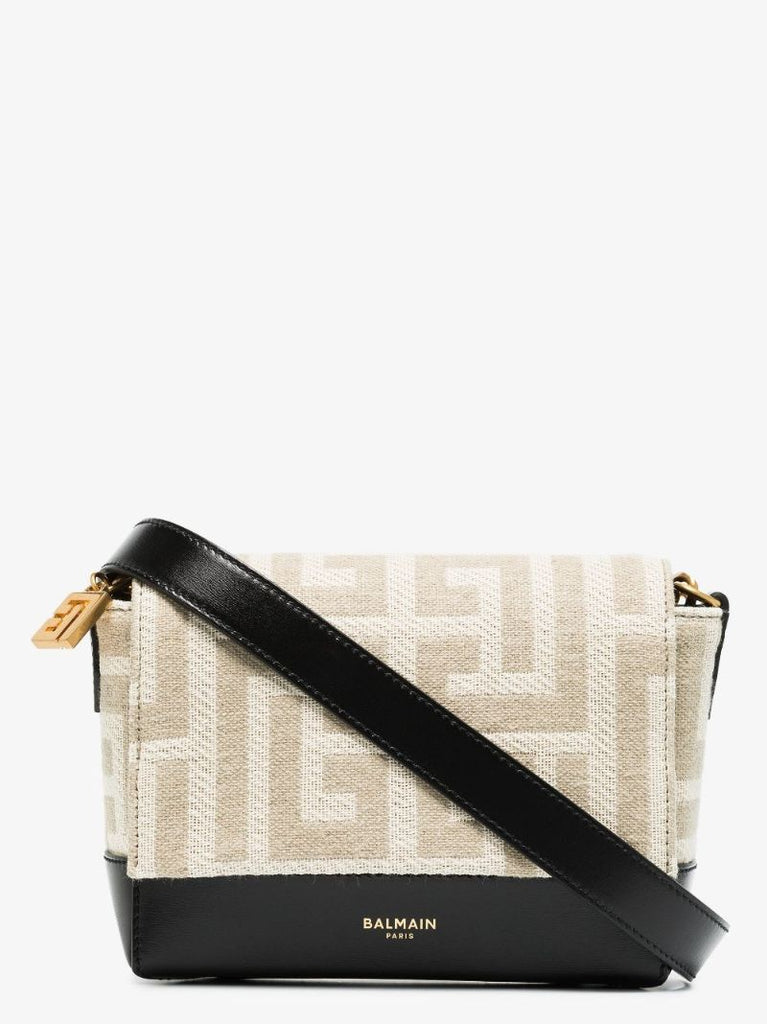 Neutral Folded Monogram Shoulder Bag