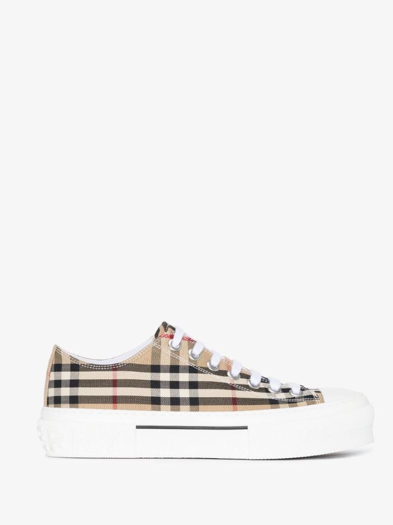 Neutral Vintage Check Cotton Sneakers