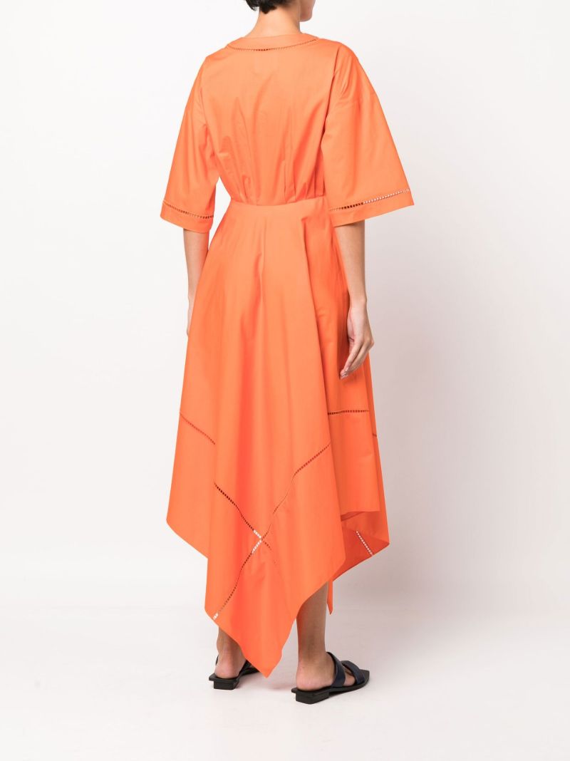 Orange Talita Organic Cotton Midi Dress