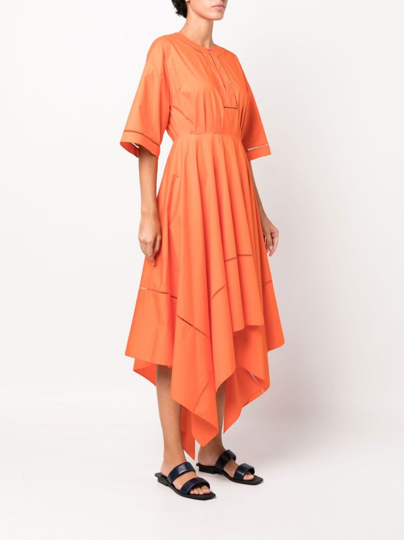 Orange Talita Organic Cotton Midi Dress
