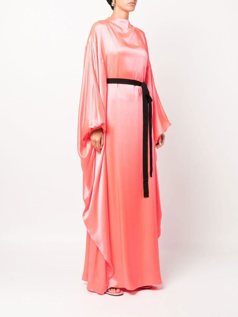 Pink Raziya Silk Maxi Gown