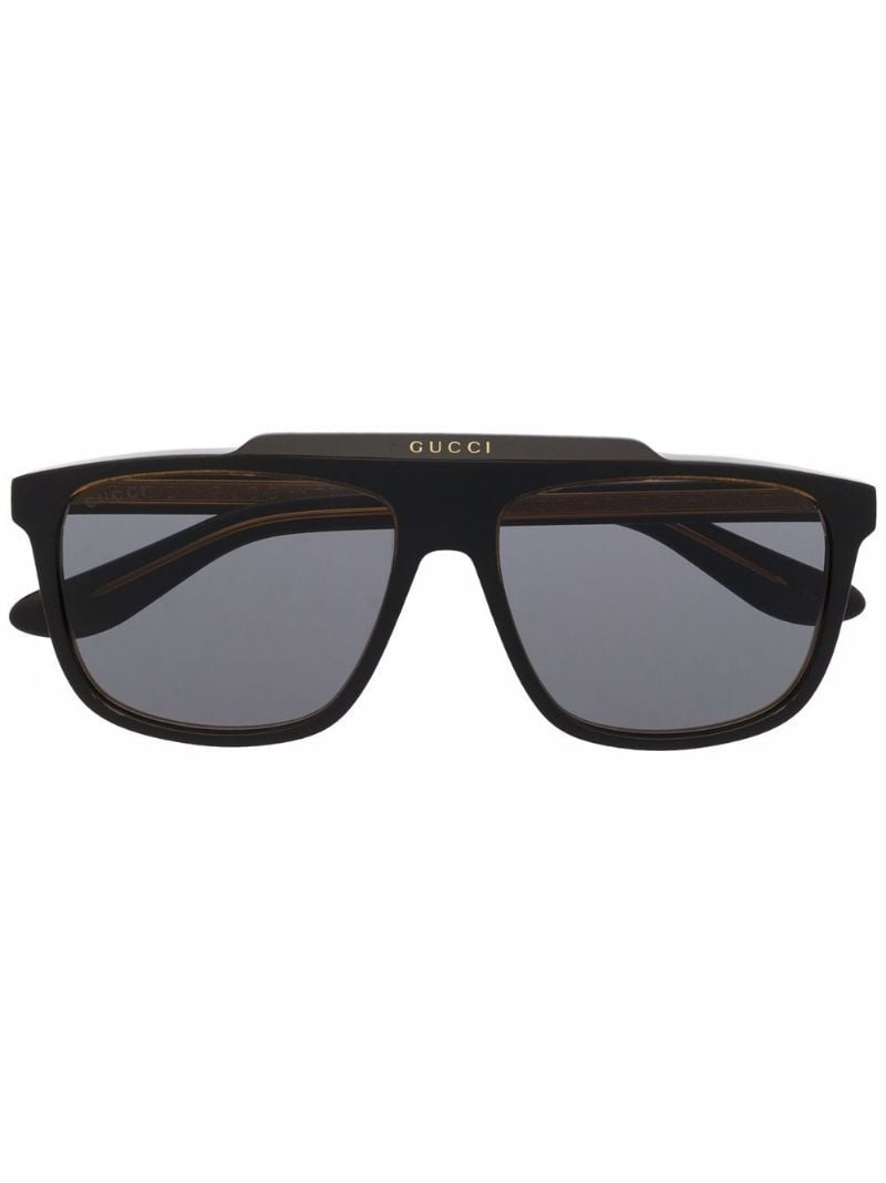 Black Aviator-style Sunglasses