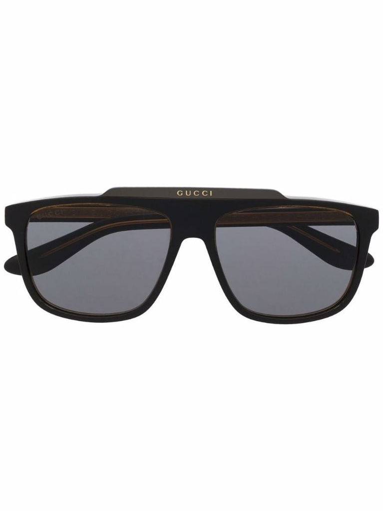 Black Aviator-style Sunglasses