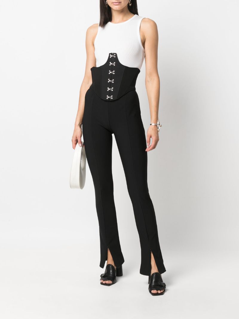 Black Cotten-blend Corset Top