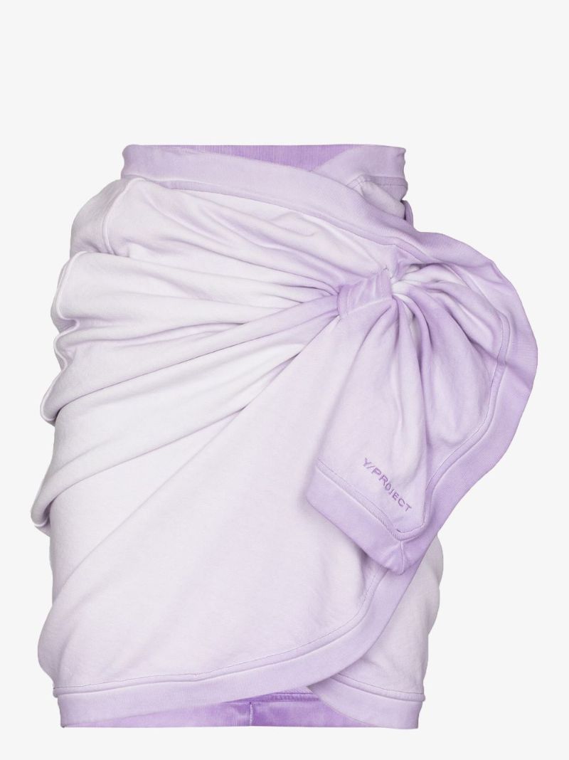 Wrap Cotton Mini Skirt
