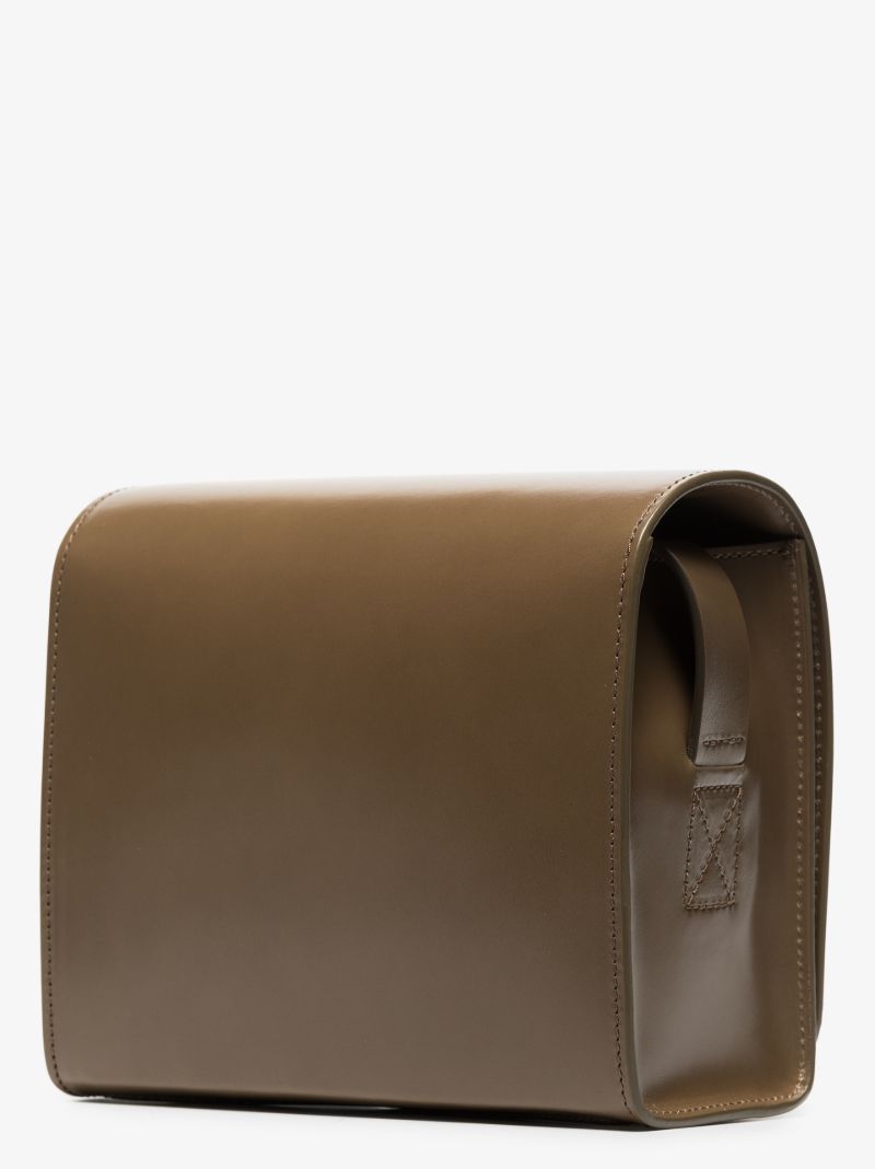 Brown Camera Leather Cross Body Bag