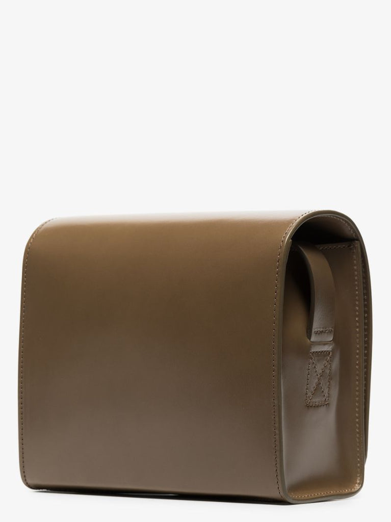 Brown Camera Leather Cross Body Bag