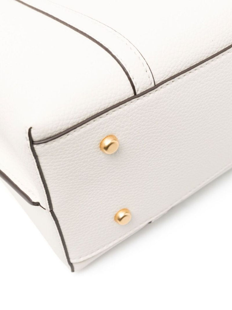 Neutral Perry Small Leather Tote Bag