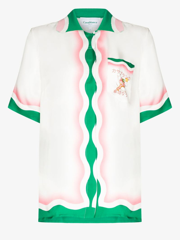 Ping Pong Printed Silk Shirt
