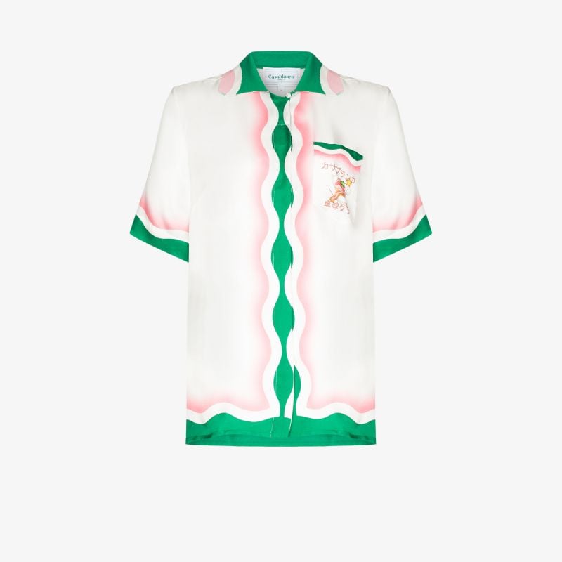 Ping Pong Printed Silk Shirt