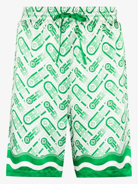 Table Tennis Monogram Silk Track Shorts