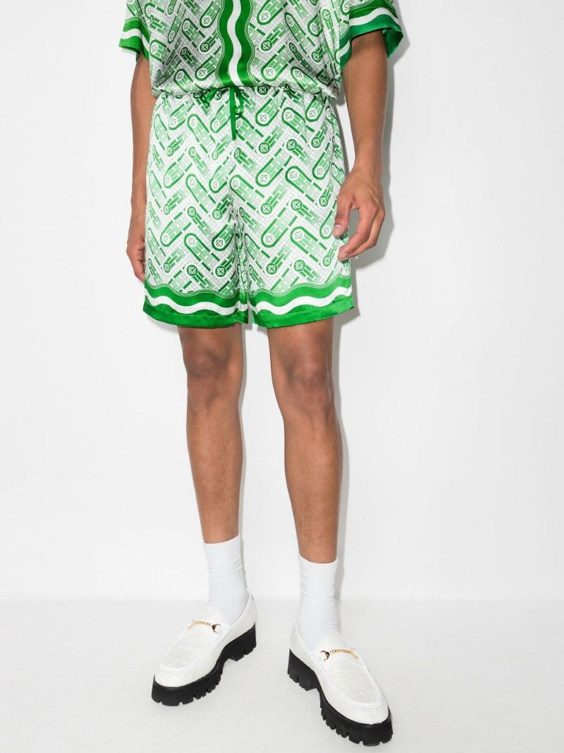 Table Tennis Monogram Silk Track Shorts