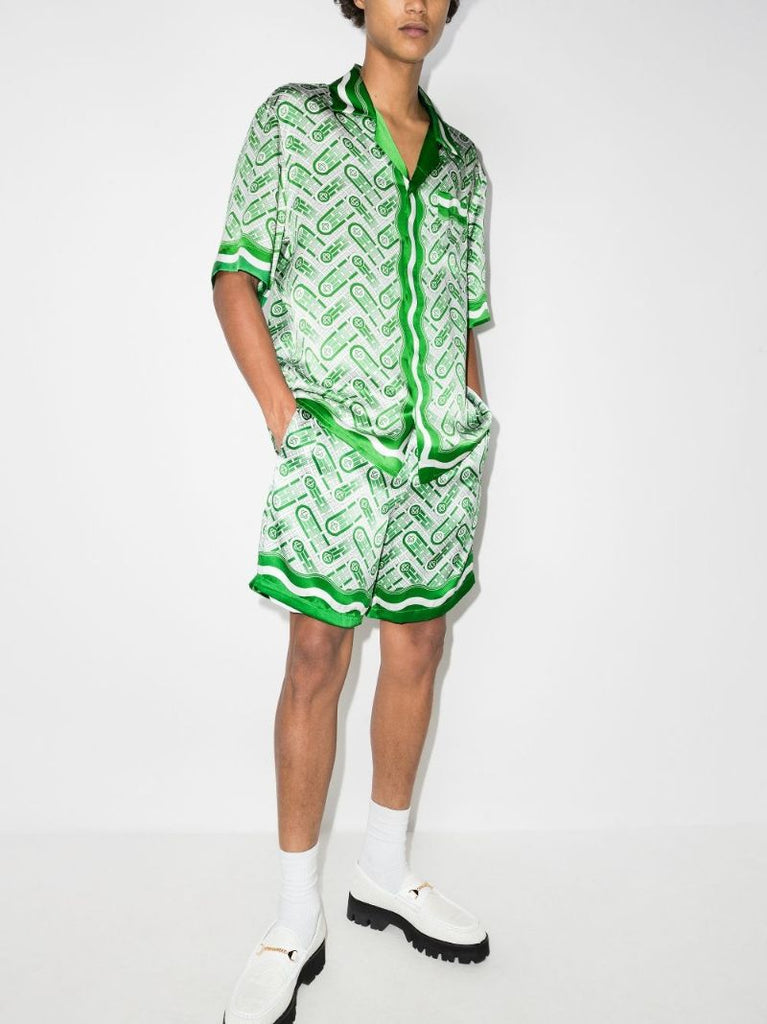 Table Tennis Monogram Silk Track Shorts
