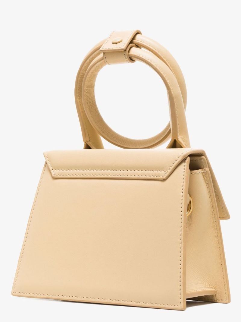 Neutral Le Chiquito Noeud Leather Top Handle Bag