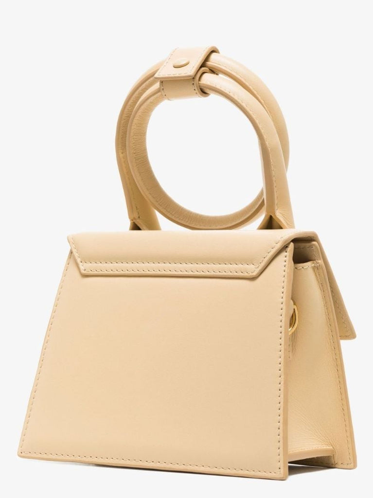 Neutral Le Chiquito Noeud Leather Top Handle Bag