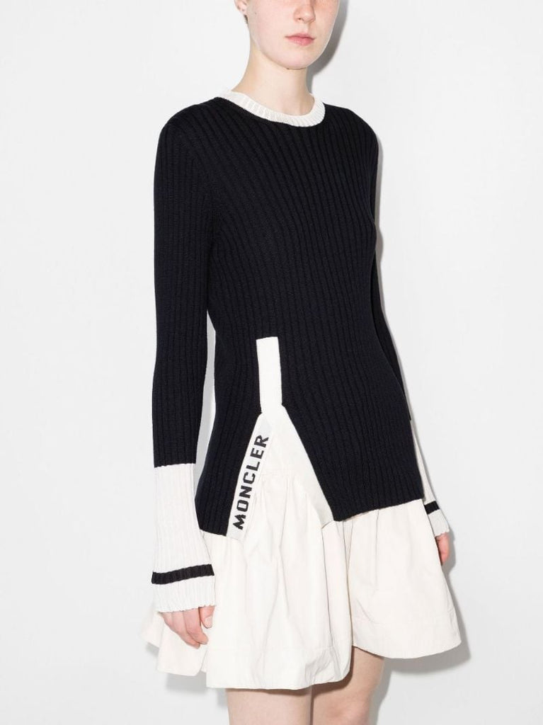 Contrast Trim Wool Sweater