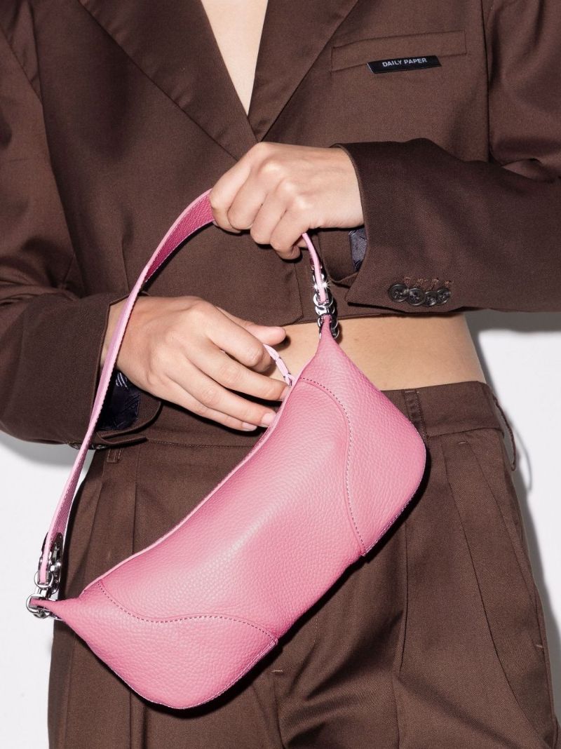 Pink Amira Mini Leather Shoulder Bag
