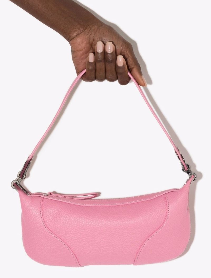 Pink Amira Mini Leather Shoulder Bag