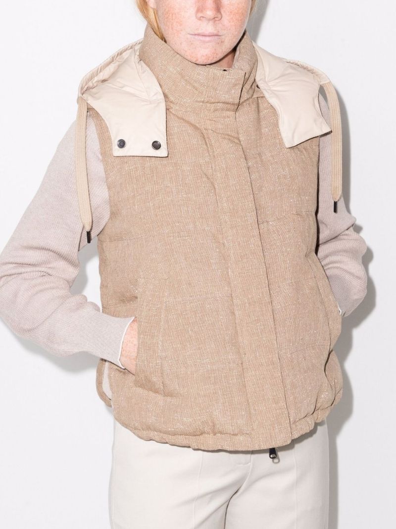 Padded Linen Gilet