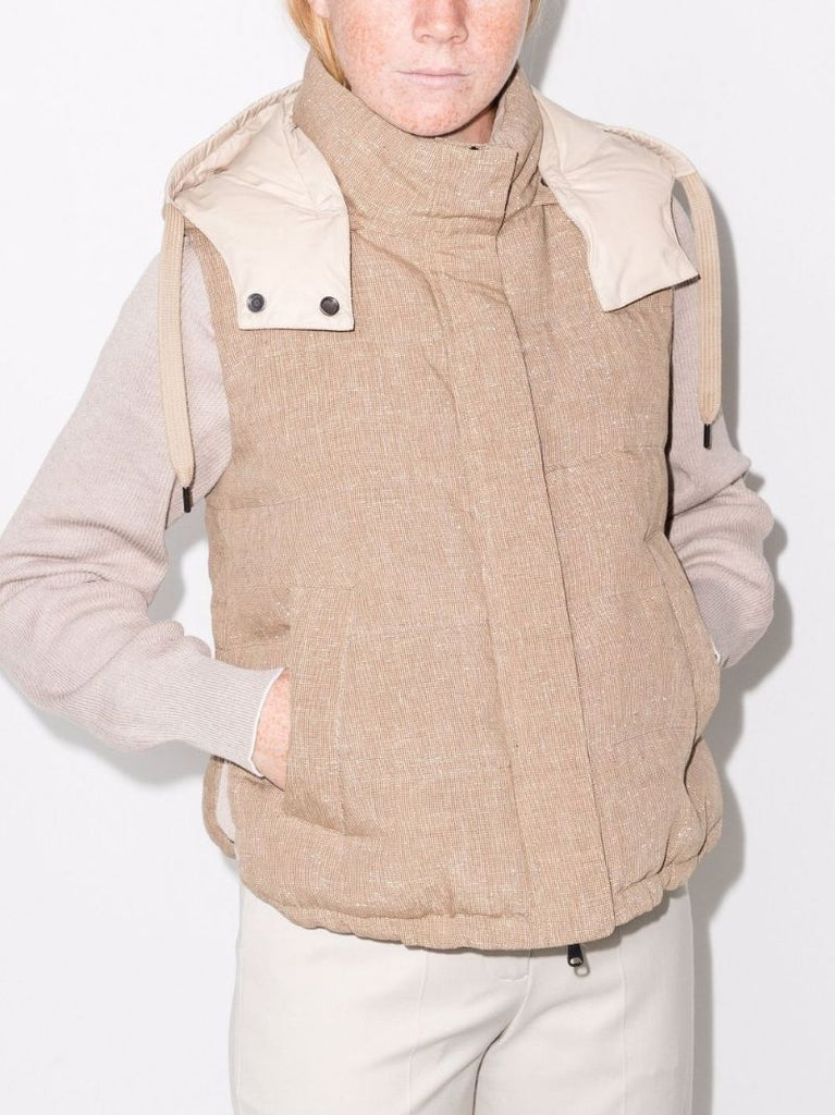 Padded Linen Gilet