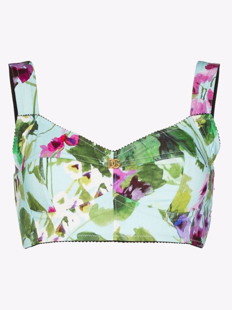 Bluebell Print Corset Top