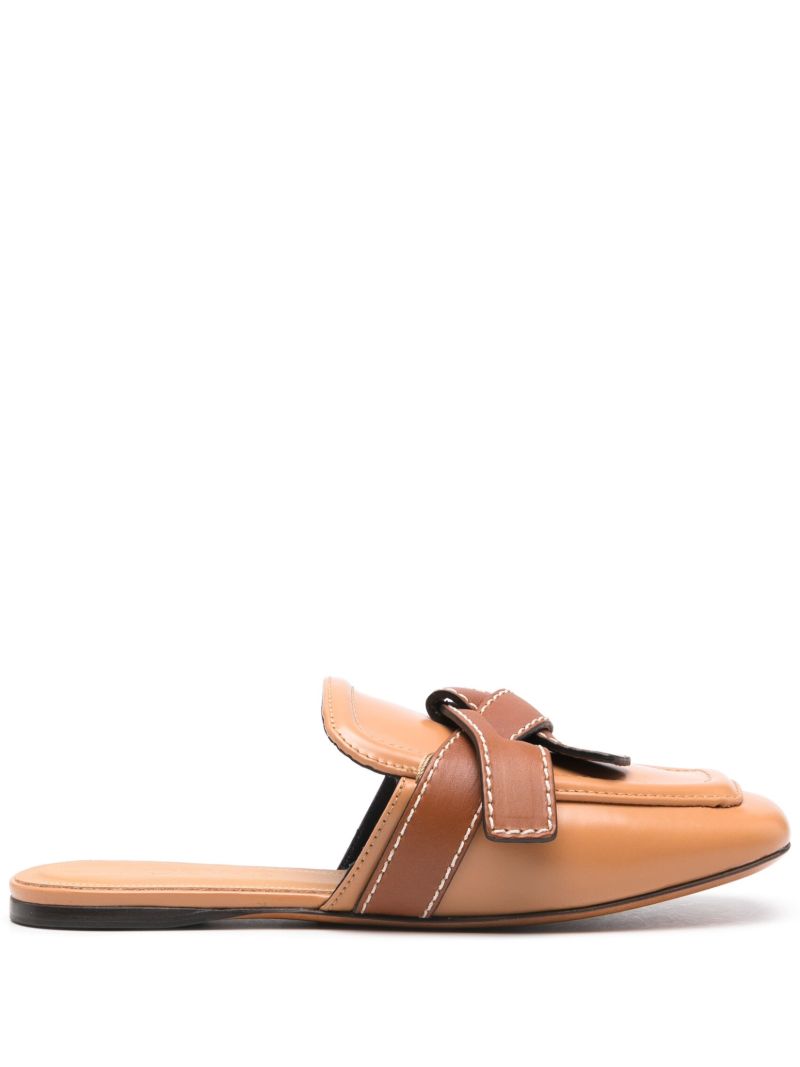 Neutral Gate Leather Mules